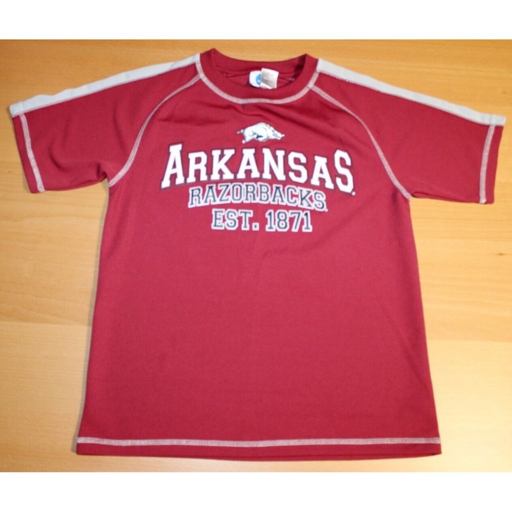 NCAA Arkansas Razorbacks Short Sleeve SS Shirt Youth Boys Large 10-12